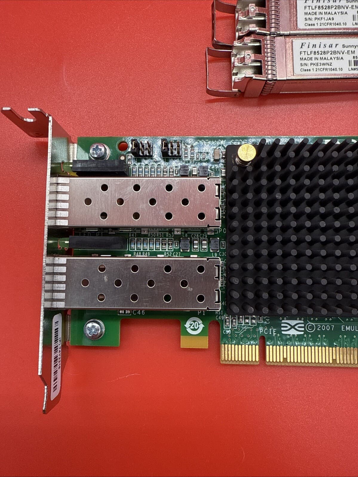 IBM Feature 577D 74Y2279 74Y2216 2Port 8GB FC Half Height HBA Adapter + 2 x SFP+ - Image 2