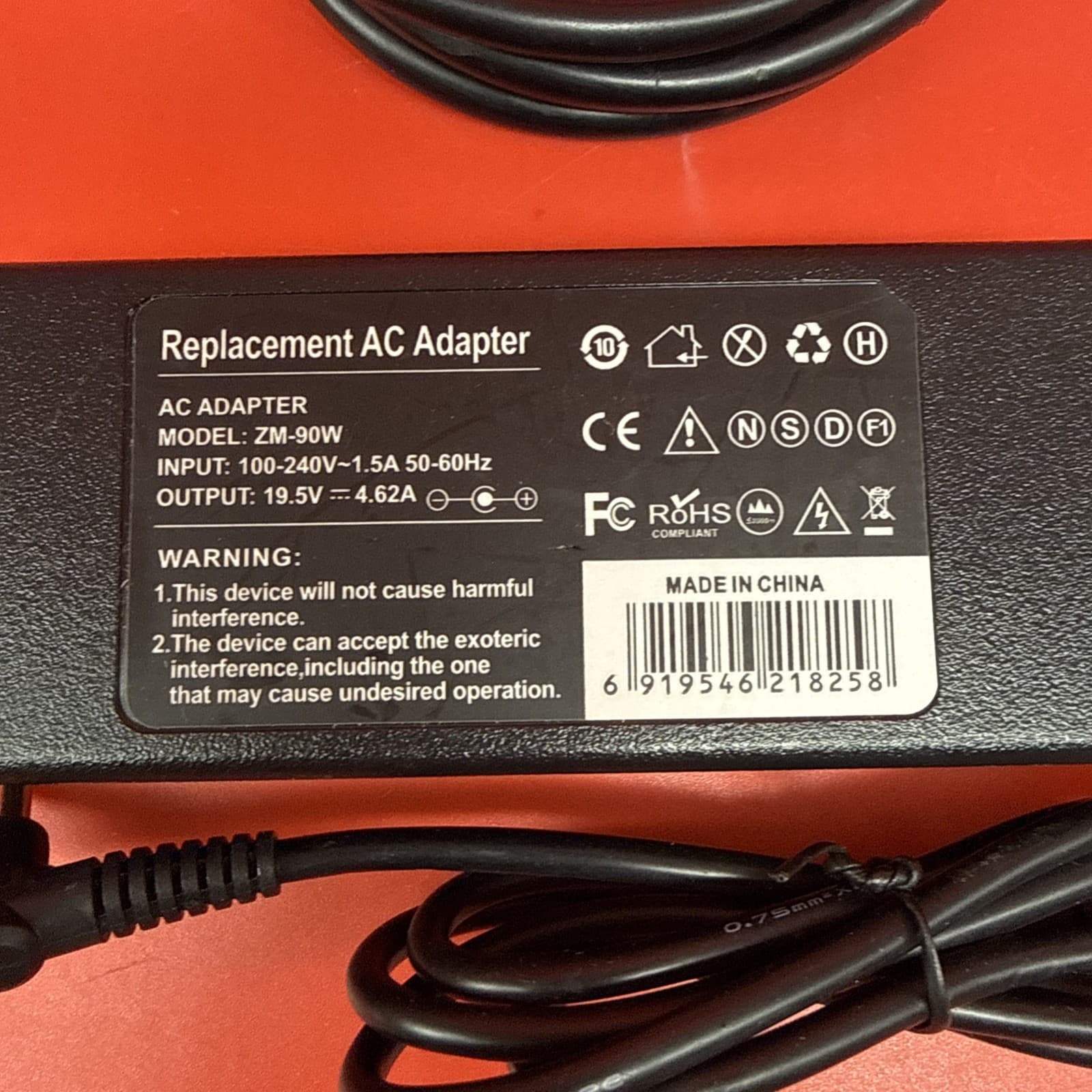 Universal Dell HP Lenovo 90w 4.5mm Barrel Tip AC Adapter for Laptop AC/Standard - Image 2