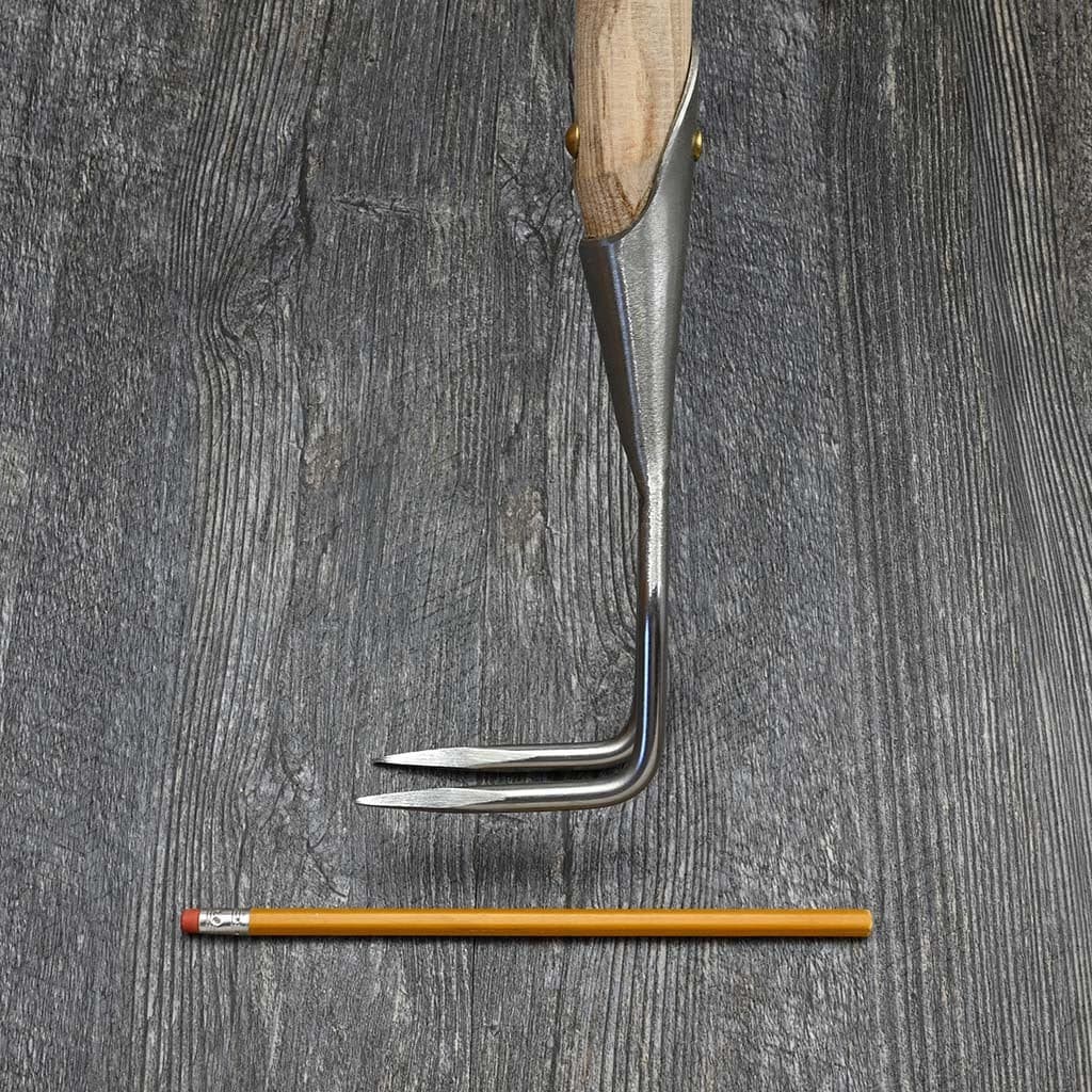 Sneeboer Bent 2-Tine Weeding Fork Stainless Steel Hand-Forged Digging Dutch NEW - Image 4