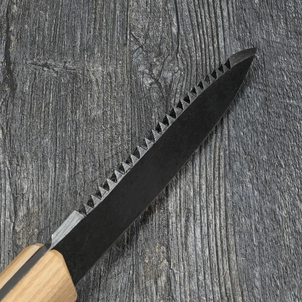 DeWit Serrated Farmer's Dagger Boron Steel Ash Handle Hand-Forged Dutch NEW - Image 3