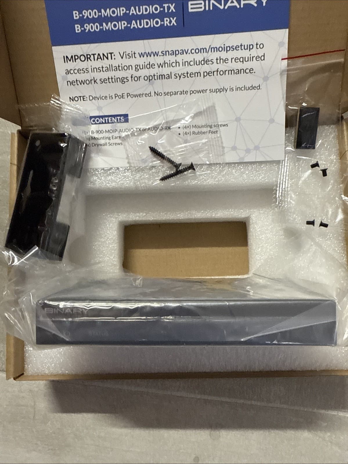 Binary B-900-MOIP-AUDIO-TX MoIP Audio Transmitter Media Over IP Black RJ45 - Image 5