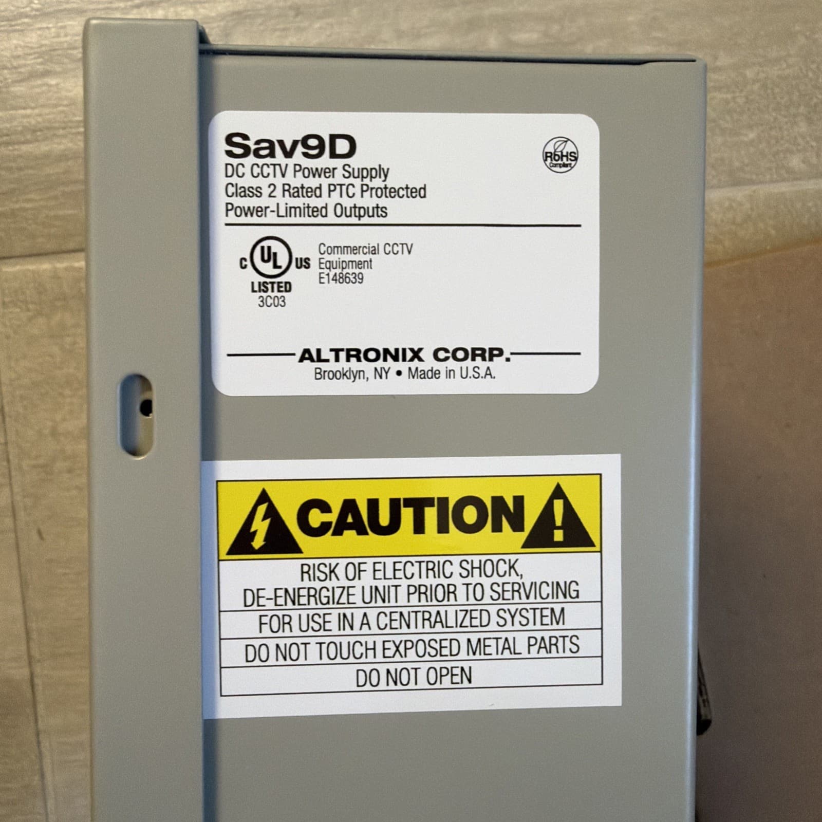 Altronix Sav9D DC CCTV Power Supply White 12VDC Power-Limited PTC Protected - Image 4