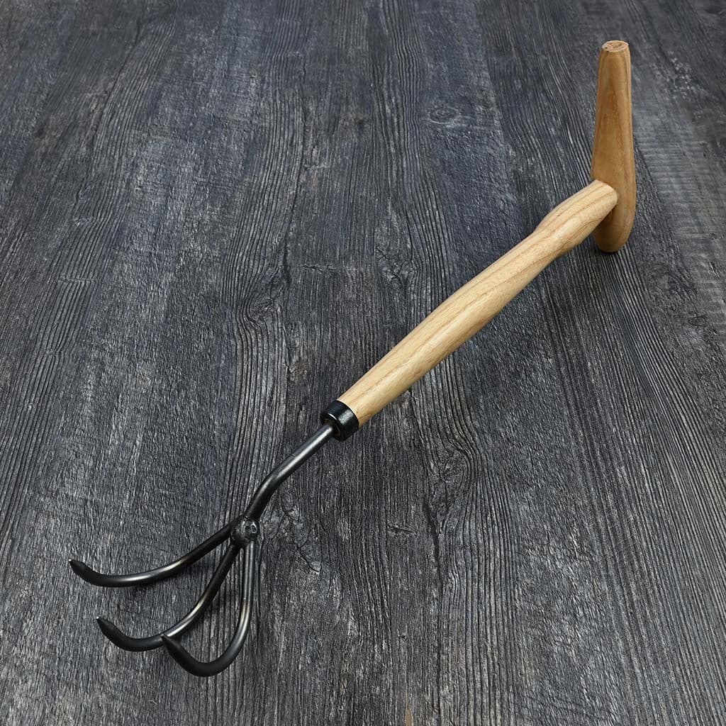 DeWit 3-Tine Cultivator - P Grip Handle Hand Weeder Boron Steel Ash Handle NEW - Image 3