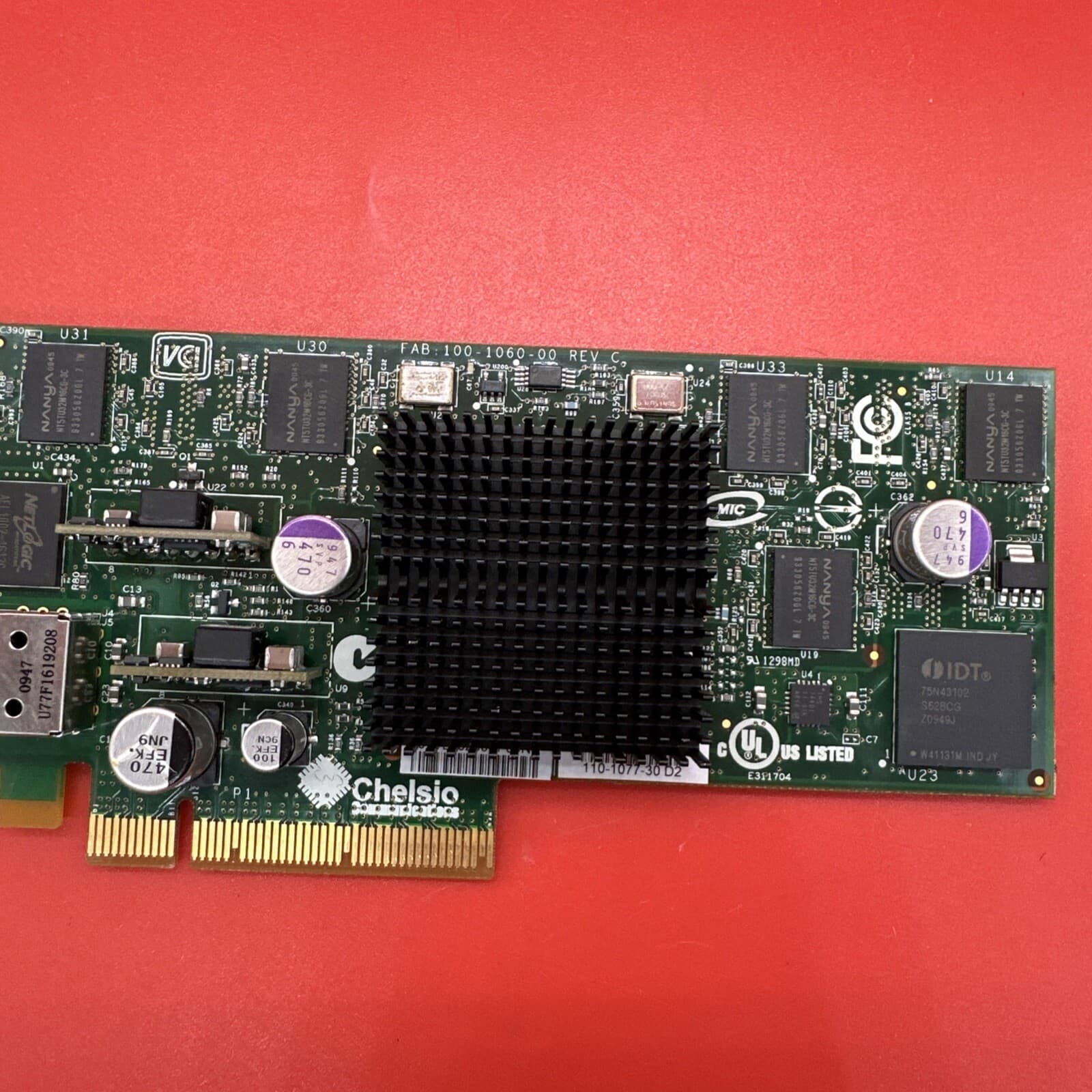 IBM Feature 5769 46K7897 110-1077-30 D2 D76809 10Gb 1P Full Height PCIe NIC Card - Image 3