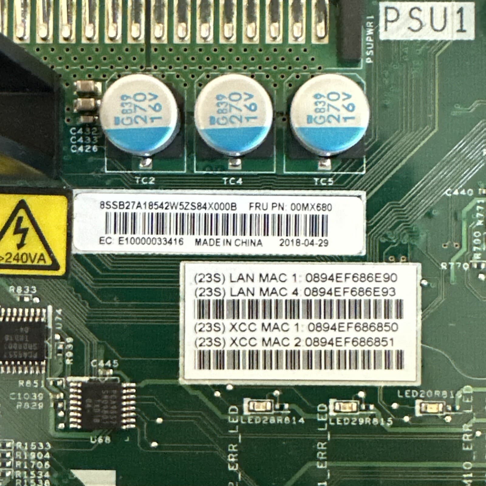Lenovo SR570 SR590 00MX680 Server System Board Motherboard Rack Socket LGA3647 - Image 2