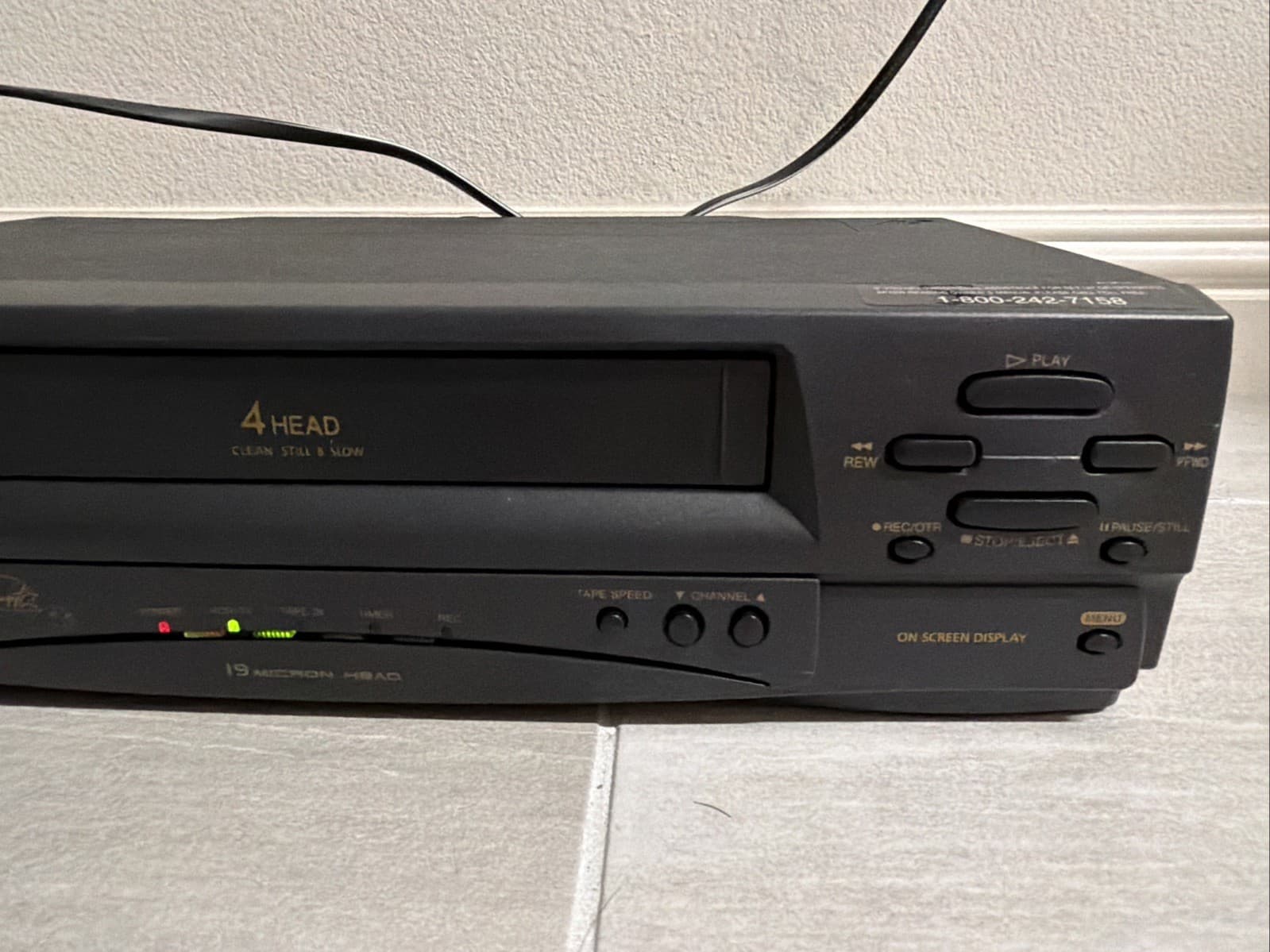 Funai F240LB VCR Video Cassette Recorder 4 Head 19 Micron *No Remote* - TESTED - Image 3