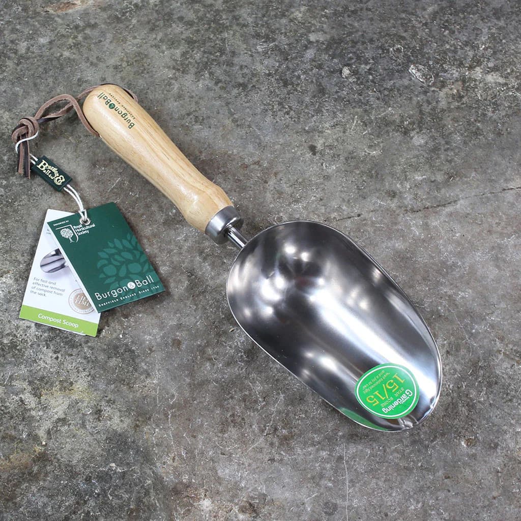 Burgon & Ball Compost Scoop Garden Trowel Stainless Steel Planting British NEW - Image 2
