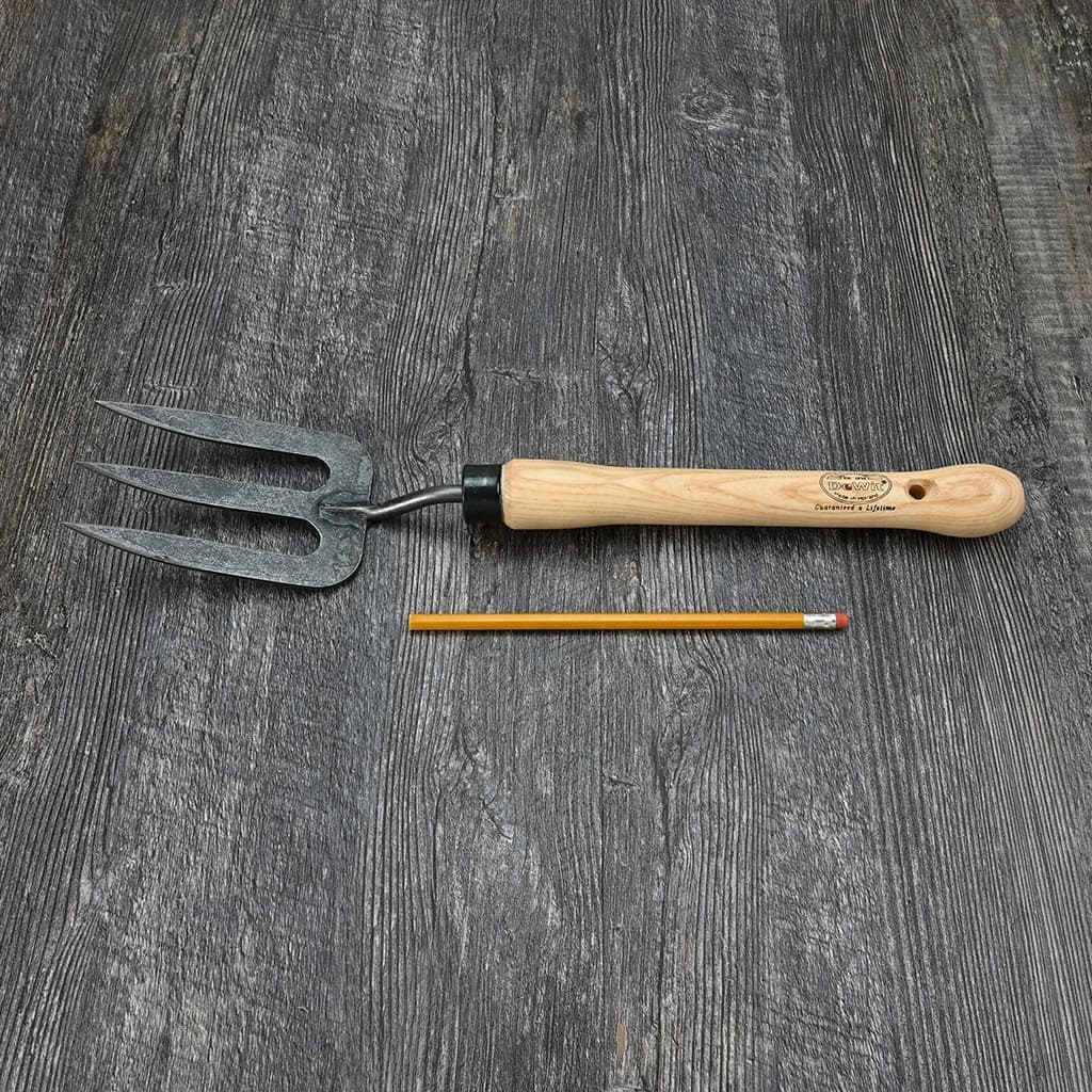 DeWit Hand Fork Mid-Size Handle Boron Steel Ash Handle Hand-Forged Digging NEW - Image 4
