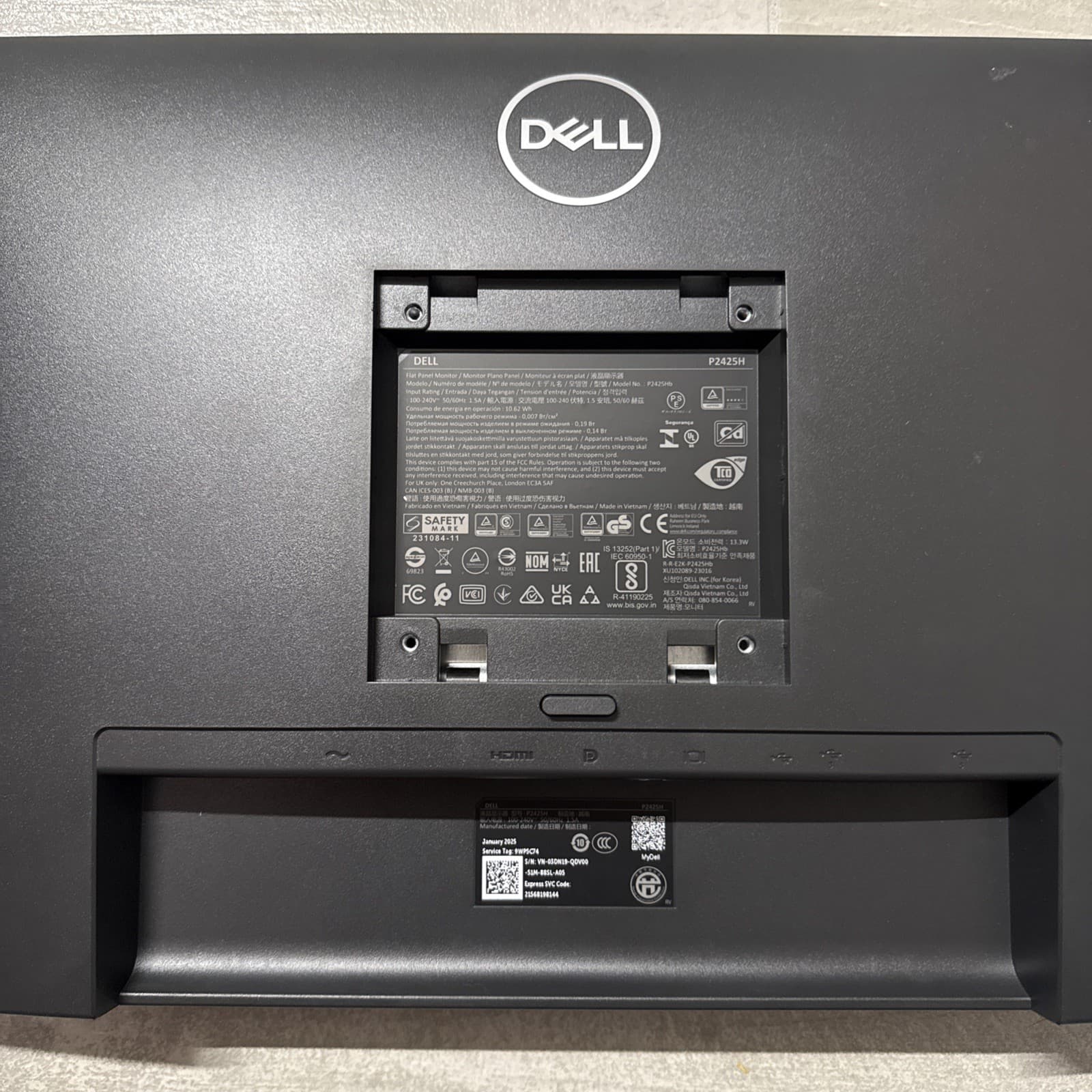 Dell P2425h 24" 1920x1080 HDMI DP VGA USB Monitor No Stand Black P2425Hb 24 in - Image 9