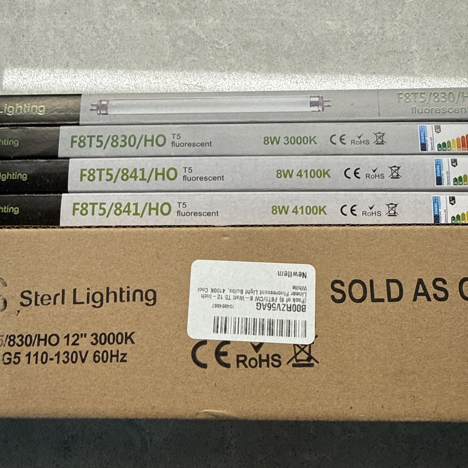 4x Sterl Lighting F8T5 / H30 / HO Fluorescent 8w 3000k Bulb 8 W - Image 6