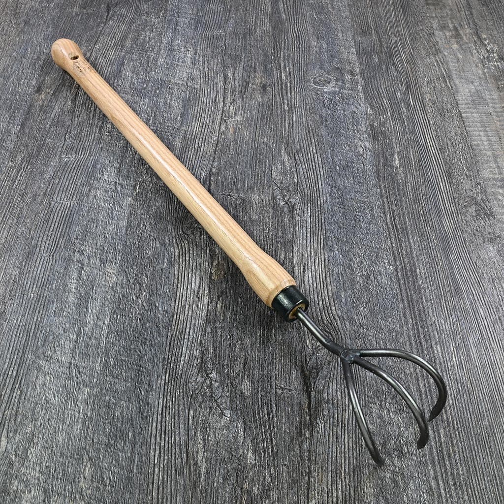 DeWit Drop Grip 3-Tine Cultivator Hand Weeder Boron Steel Ash Handle Weeding NEW - Image 2
