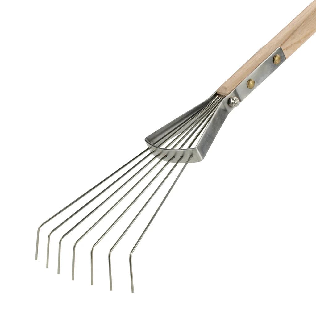 Sneeboer Leaf Rake 7-Tine Stainless Steel Hand-Forged Soil Dutch NEW