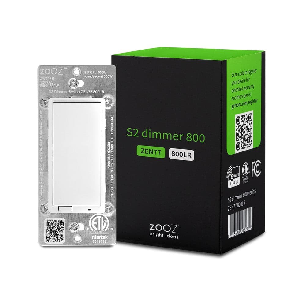 Zooz 800 Z-Wave Paddle Dimmer Switch Smart Switch Smart Home NEW