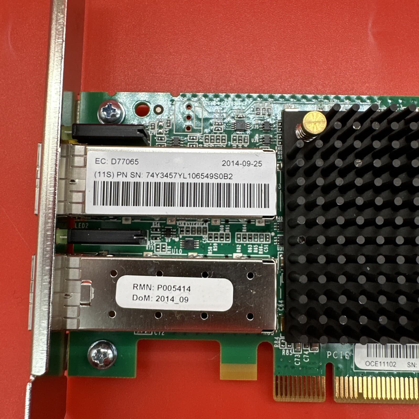 IBM Feature Code 5287 74Y3457 OCE11102 10Gb 2 Port PCI-e Network Adapter Wired - Image 2