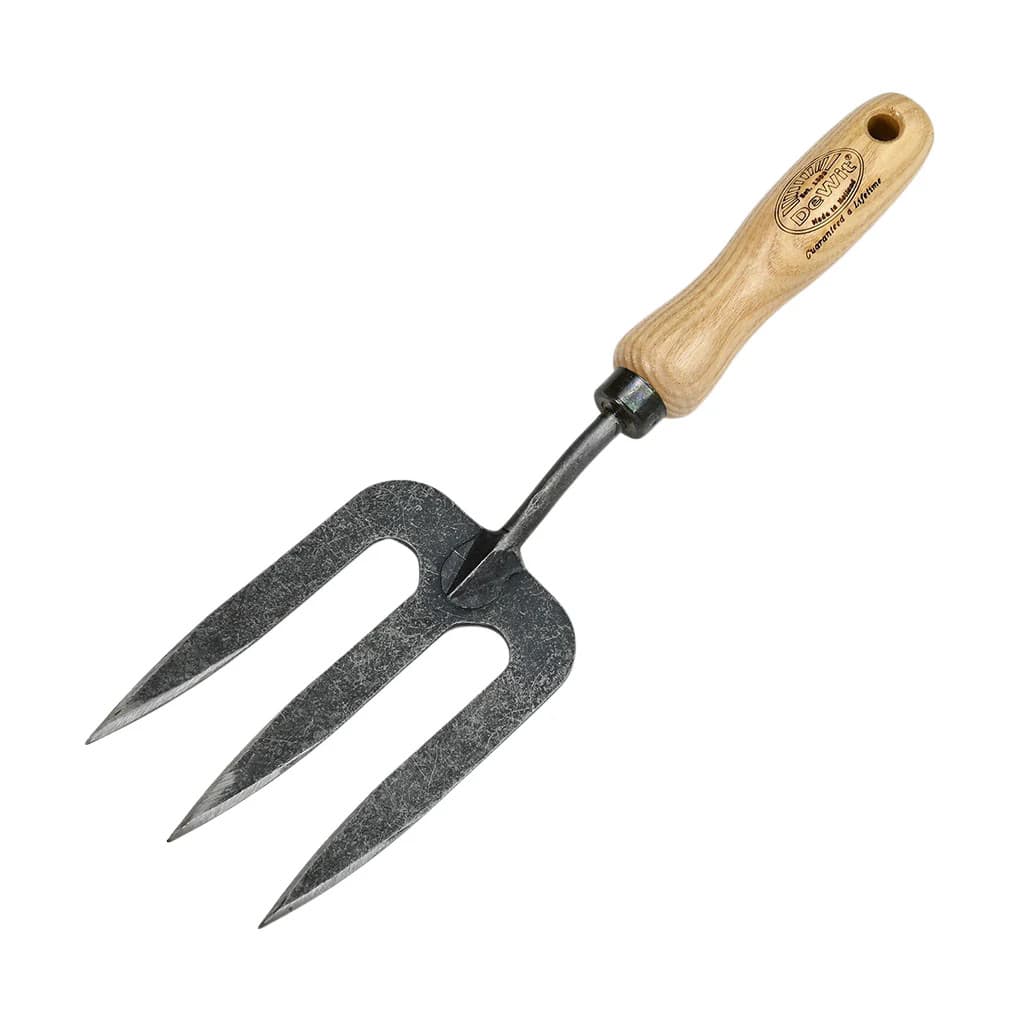 DeWit Dutch Hand Fork Boron Steel Ash Handle Hand-Forged Digging NEW