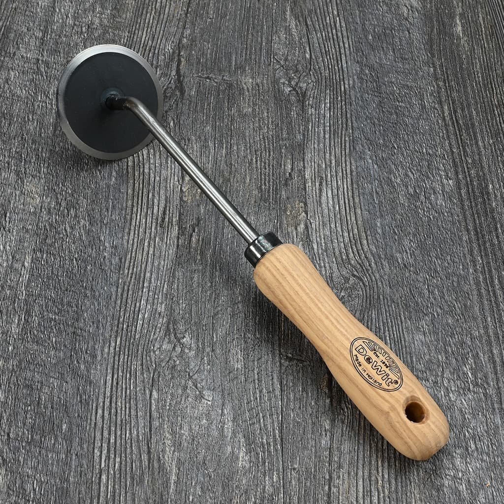 DeWit Hand Disc Weeder Garden Hoe Boron Steel Ash Handle Hand-Forged Dutch NEW - Image 2