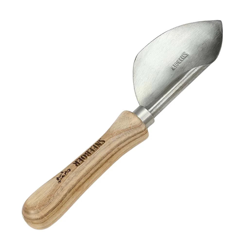 Sneeboer Potting Trowel Stainless Steel Hand-Forged Right Hand - Ash Handle NEW