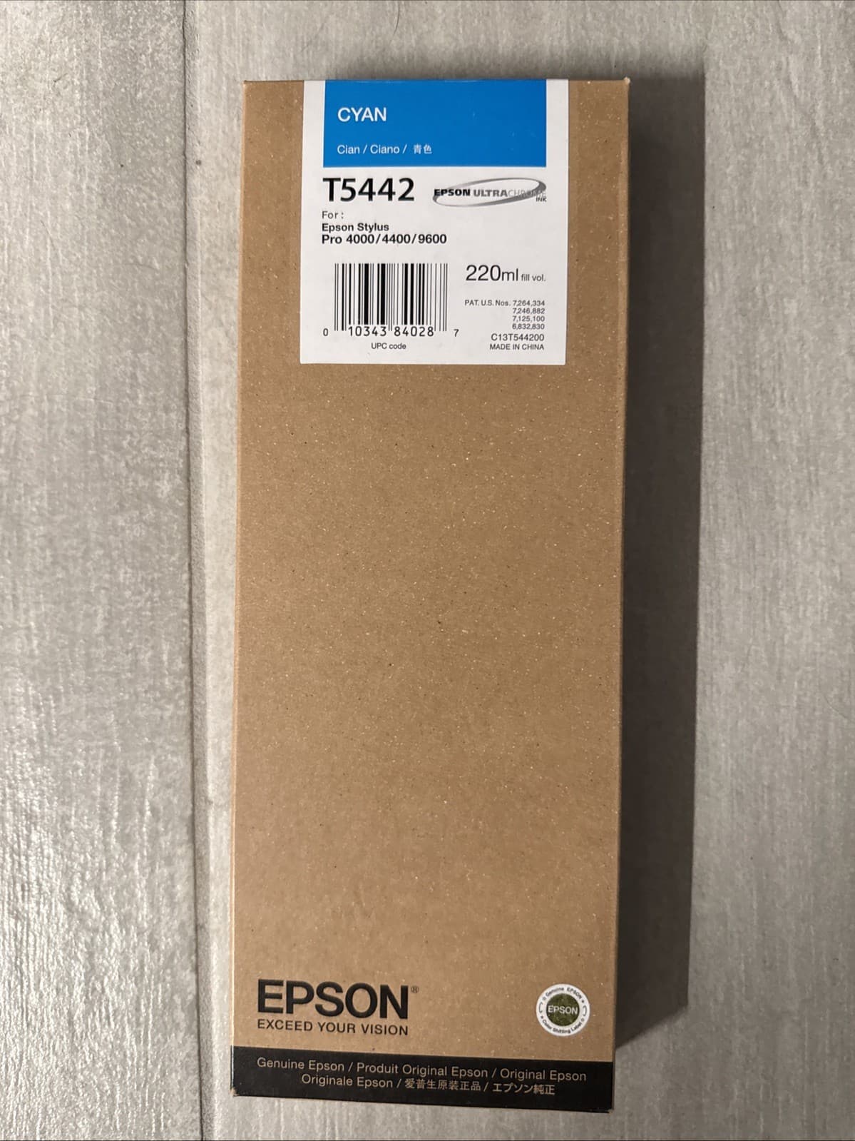 New Sealed Epson T5442 Cyan Ink Cartridge For Stylus Pro 4000 9600 For Epson - Image 4