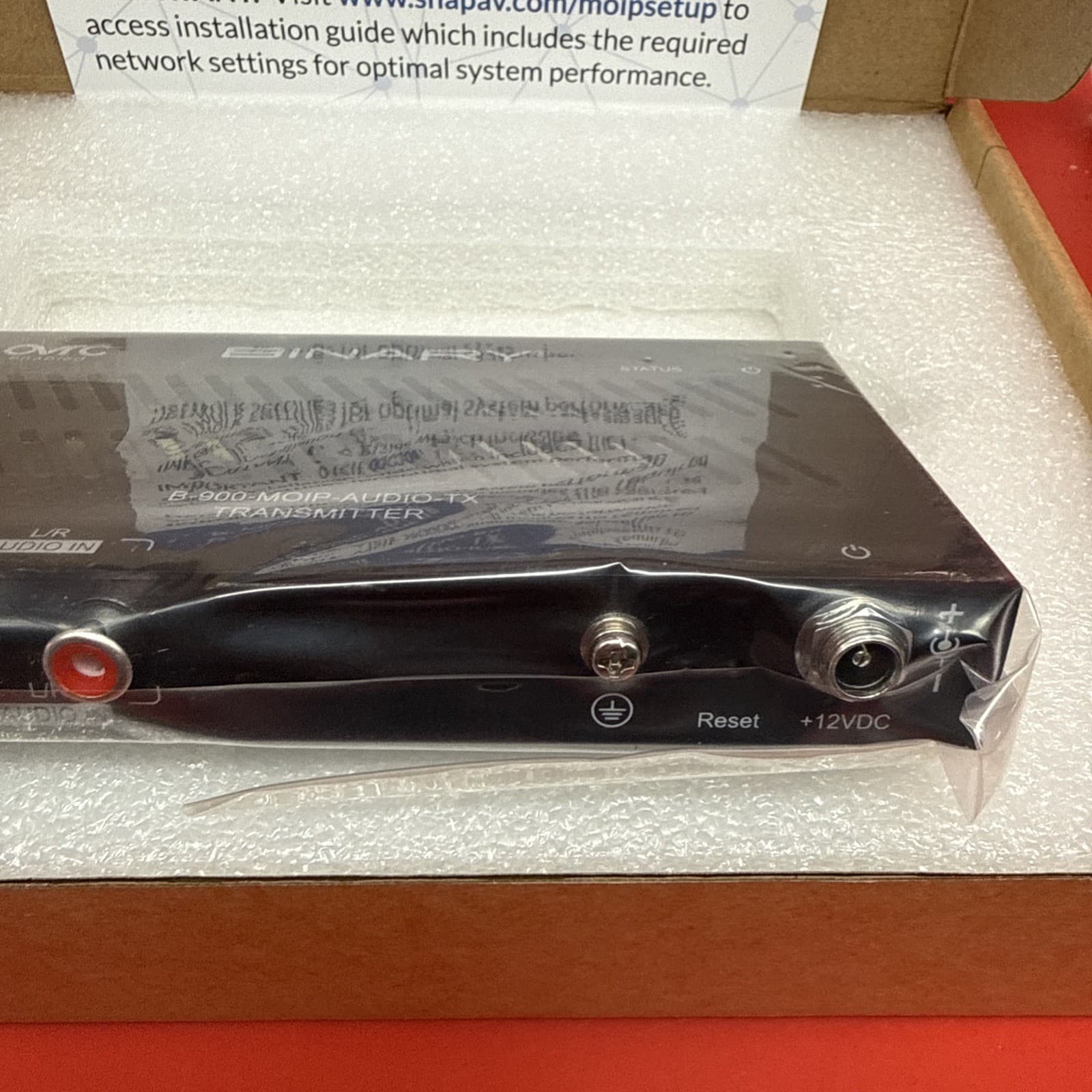 Binary B-900-MOIP-AUDIO-TX MoIP Audio Transmitter Media Over IP Black AM/FM RJ45 - Image 4