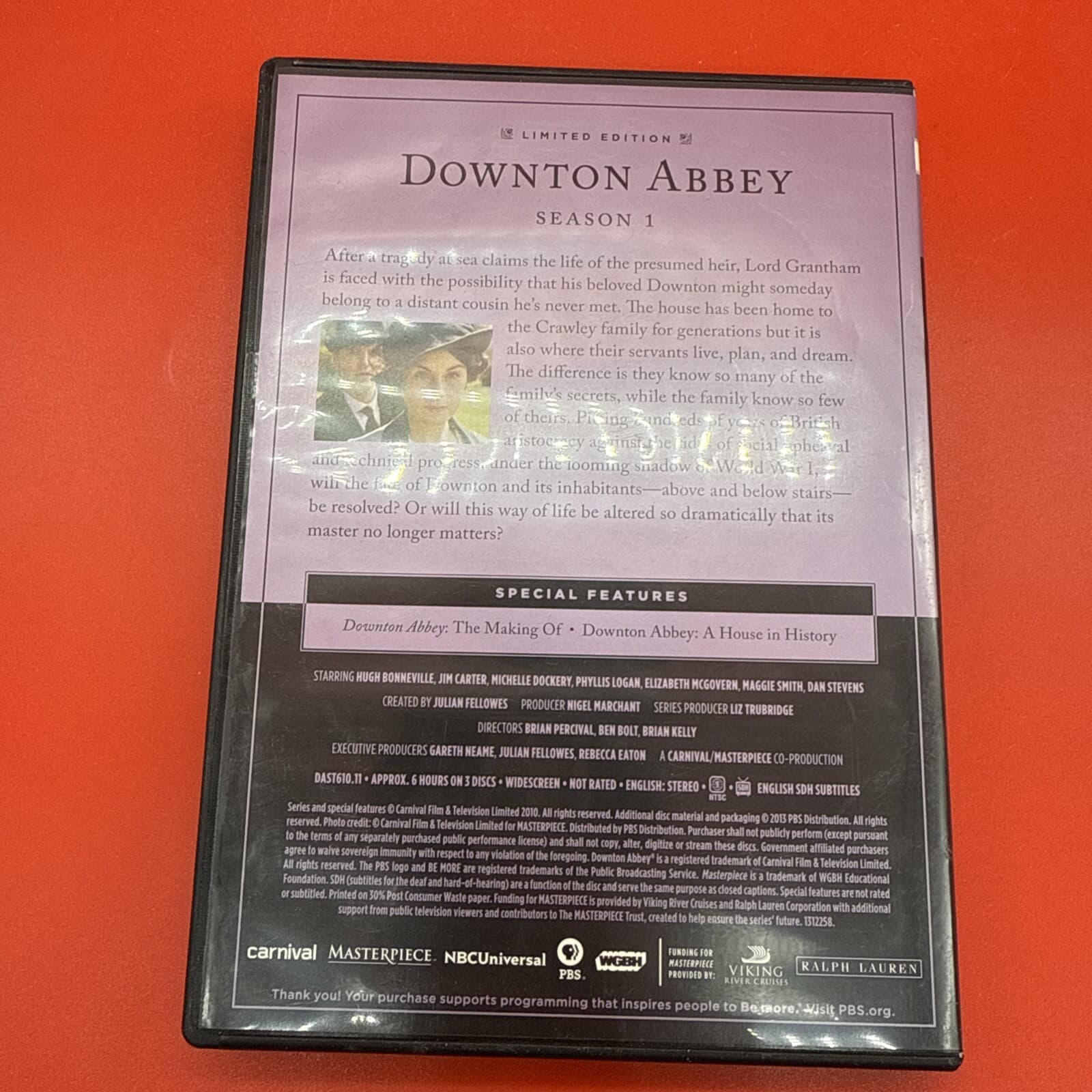 PBS Limited Edition Downtown Abbey Season 1 3 Disc - New Sealed TV Series DVD - Image 3
