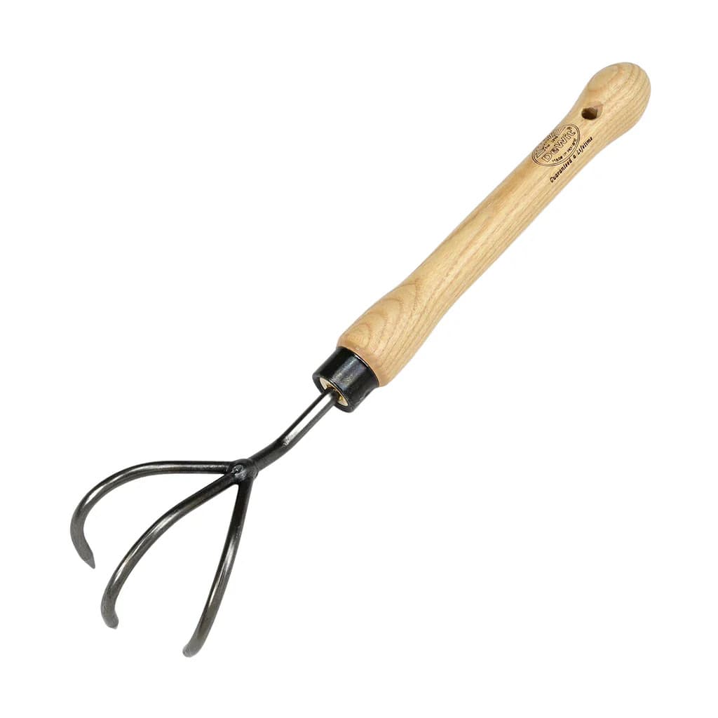 DeWit Hand Cultivator Mid-Size Handle Hand Weeder Boron Steel Ash Handle NEW