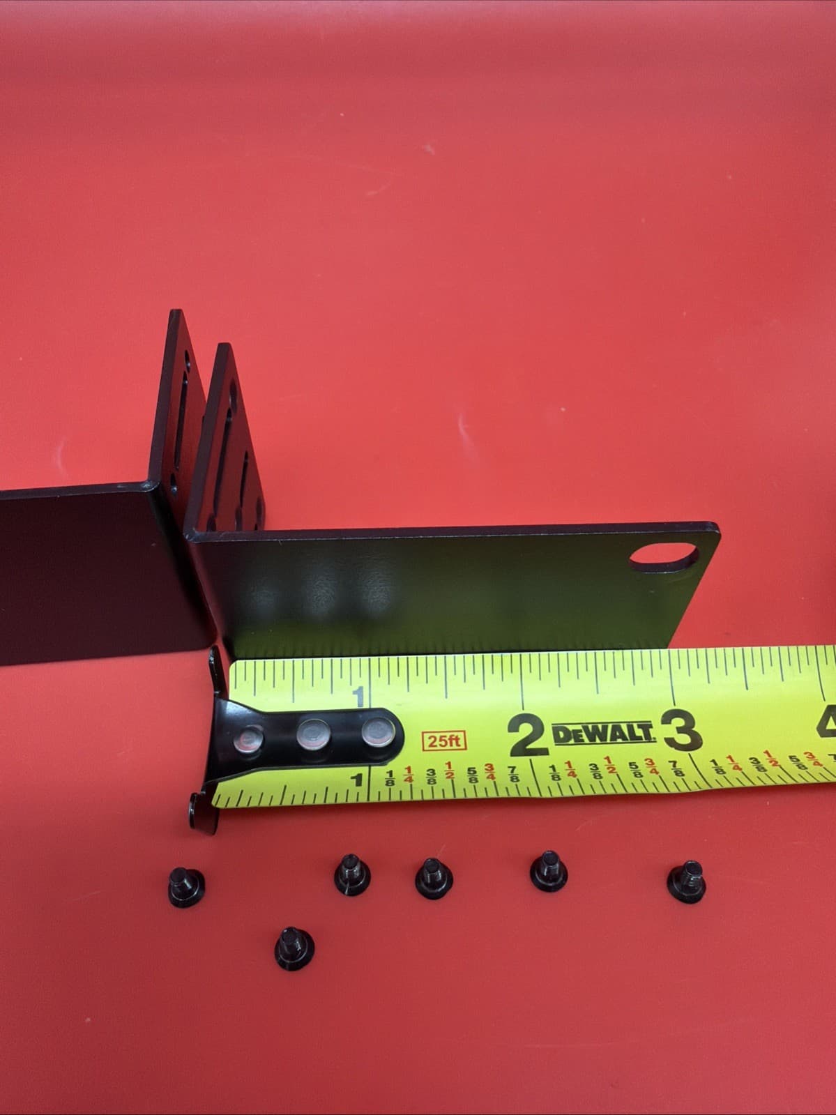 3 in Black Metal Rack Ear Kit For 1U Network Switch Araknis Mount Hardware Kit - Image 2