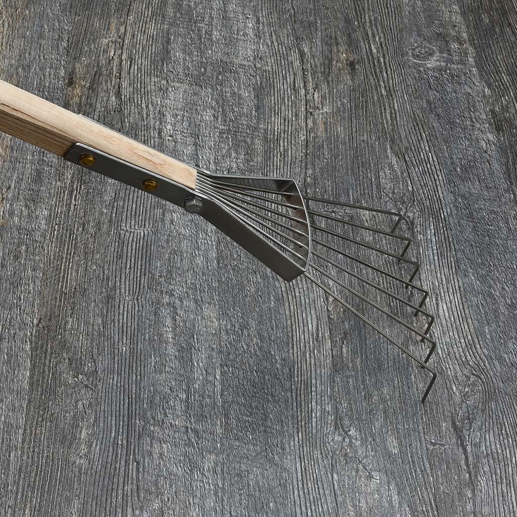 Sneeboer Leaf Rake 7-Tine Stainless Steel Hand-Forged Soil Dutch NEW - Image 2