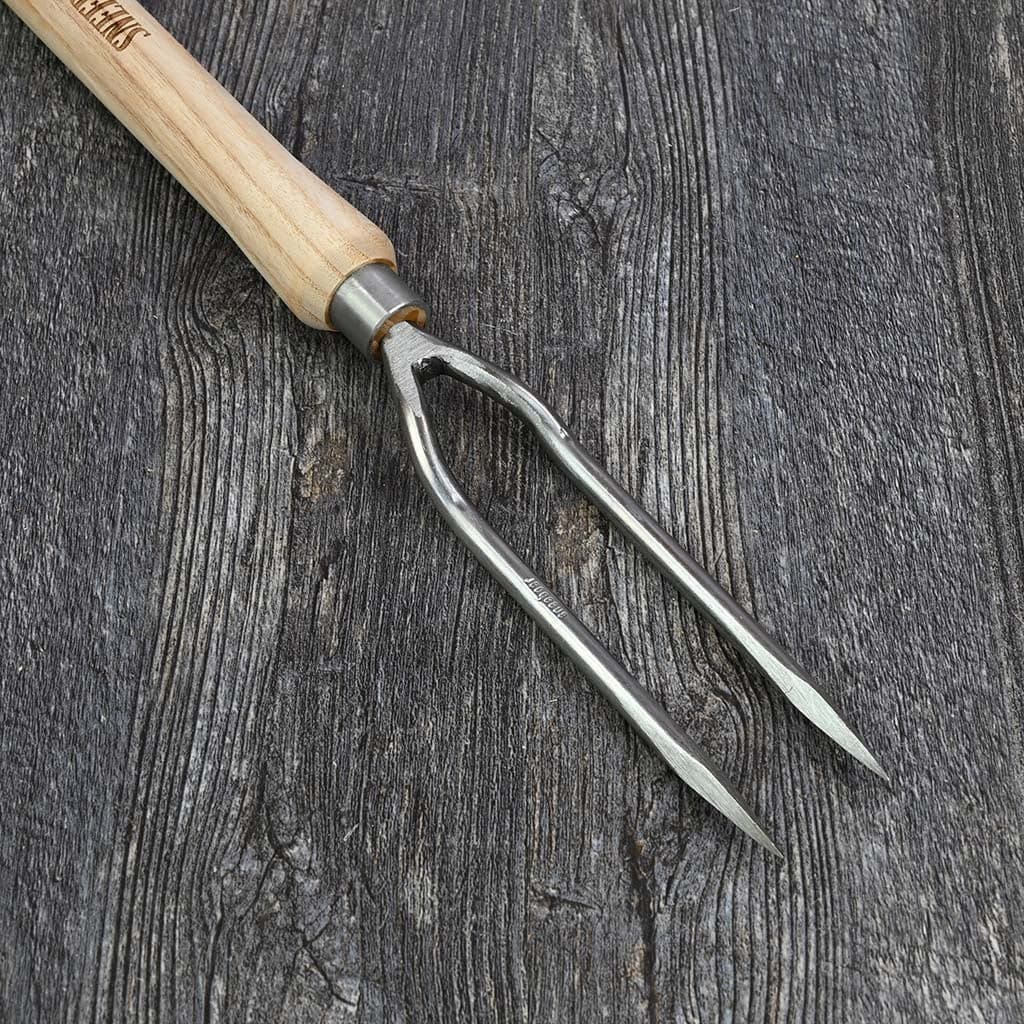 Sneeboer Raised Bed 2-Tine Weeding Fork Stainless Steel Hand-Forged Digging NEW - Image 2