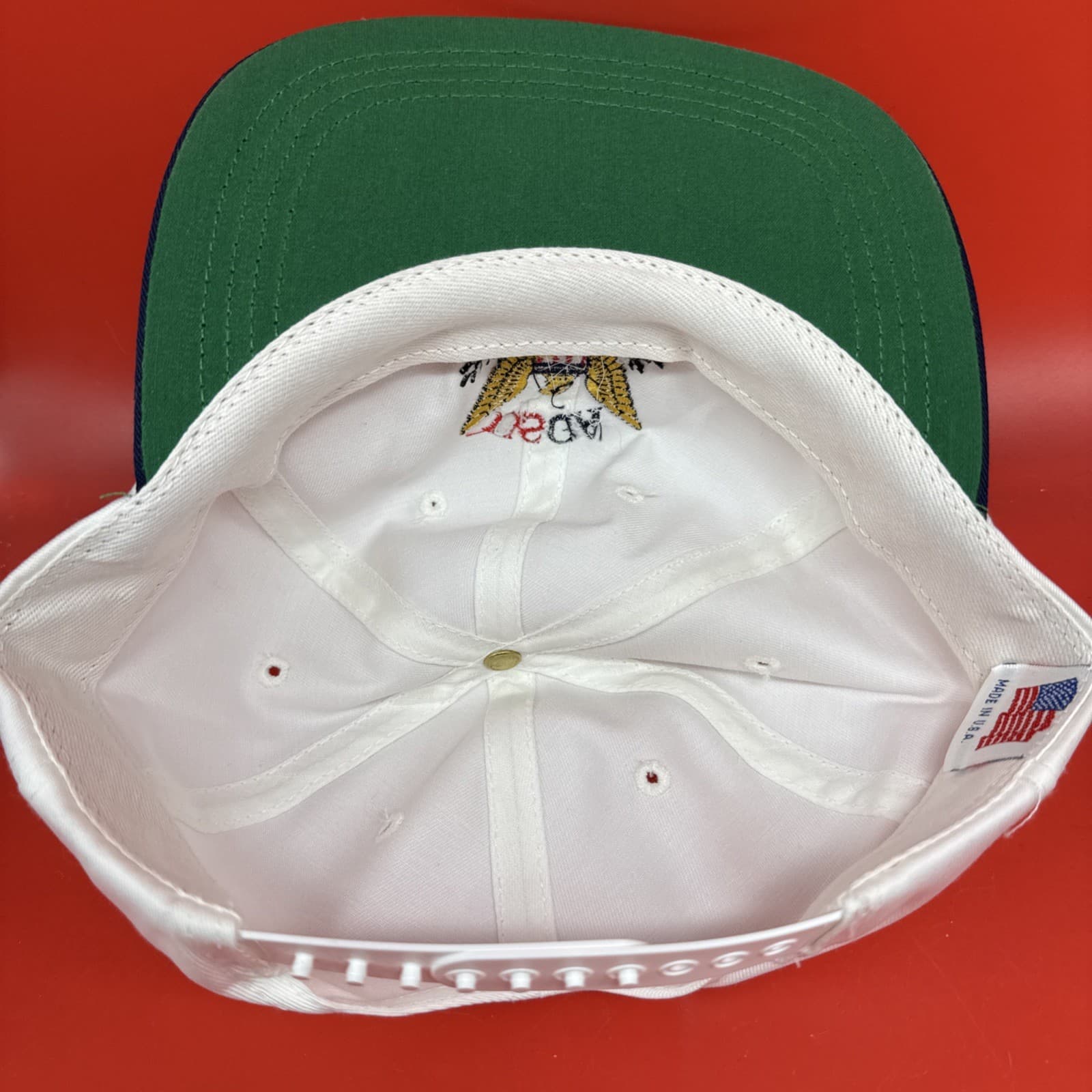 USGA Member SnapBack Hat White Navy Gold USA Golf USA Vintage 80s Snap-Back Men - Image 7
