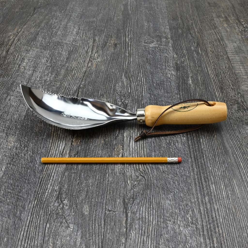 Garden Works Soil Scoop Garden Trowel Stainless Steel Wood Handle Planting NEW - Image 5