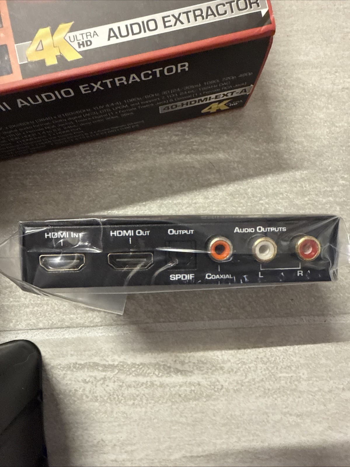 CALRAD 40-HDMI-EXT-A HDMI Audio Extractor Toslink SPDIF + Coaxial L/R New Black - Image 4