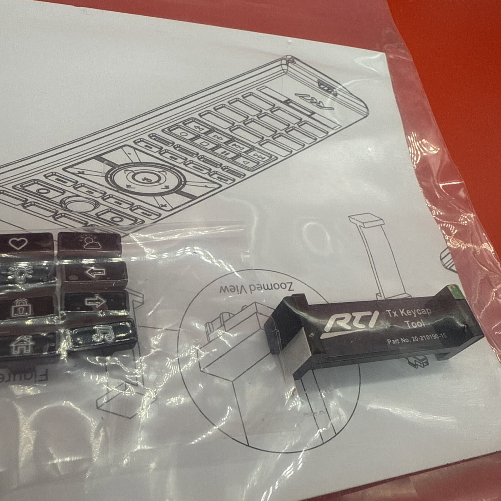 RTI 20-210190-15 Tx Keycap Tool For Remote Remote Control Black - Image 4