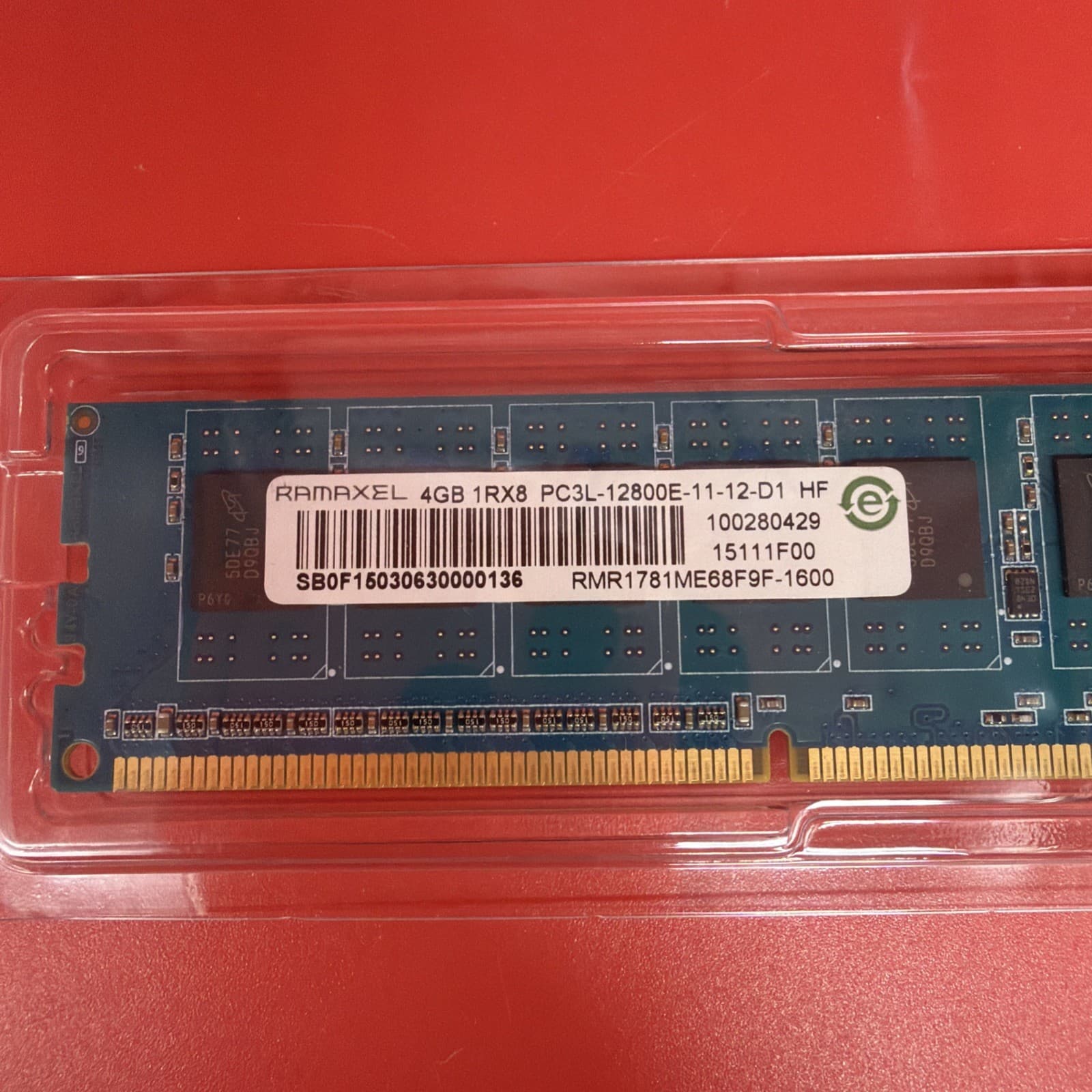 Ramaxel 4GB 1Rx8 PC3L-12800E Workstation ECC Ram - Image 2