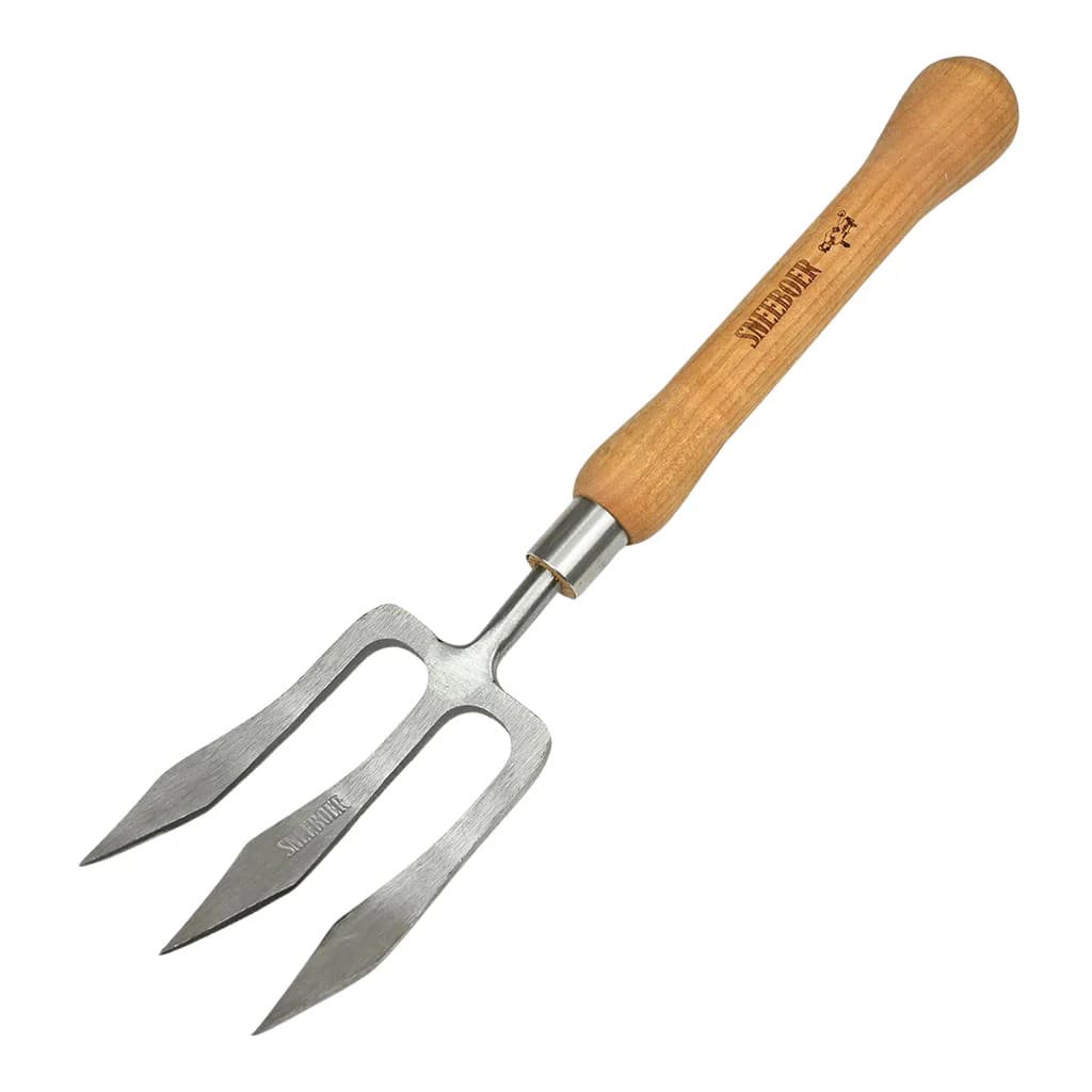 Sneeboer Garden Hand Fork - Bulb Handle Stainless Steel Hand-Forged Digging NEW