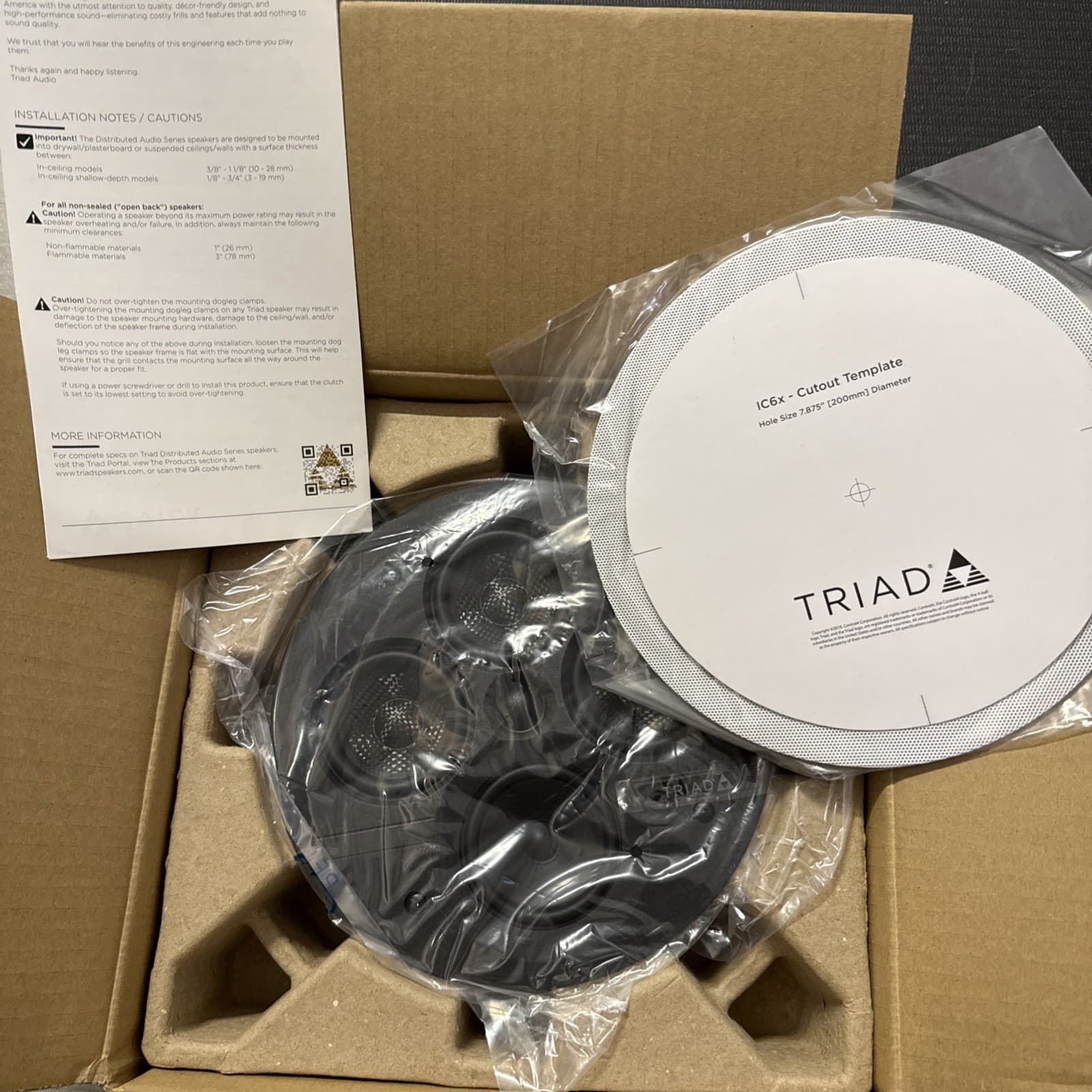 Triad TS-IC33SD 3x3” In Ceiling Series 3 SD Speaker