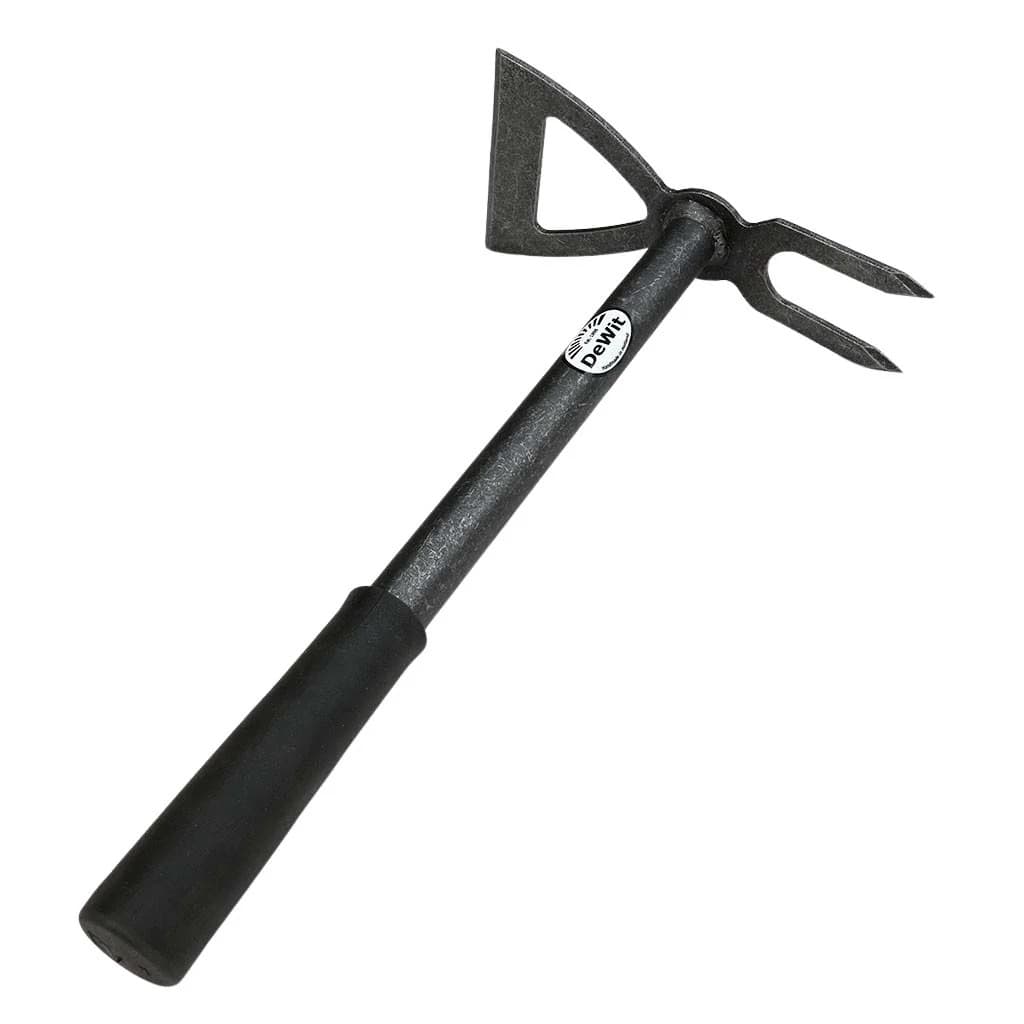 DeWit Garden Hoe Combo W 2-Tine Cultivator And Wide Chopping Blade NEW