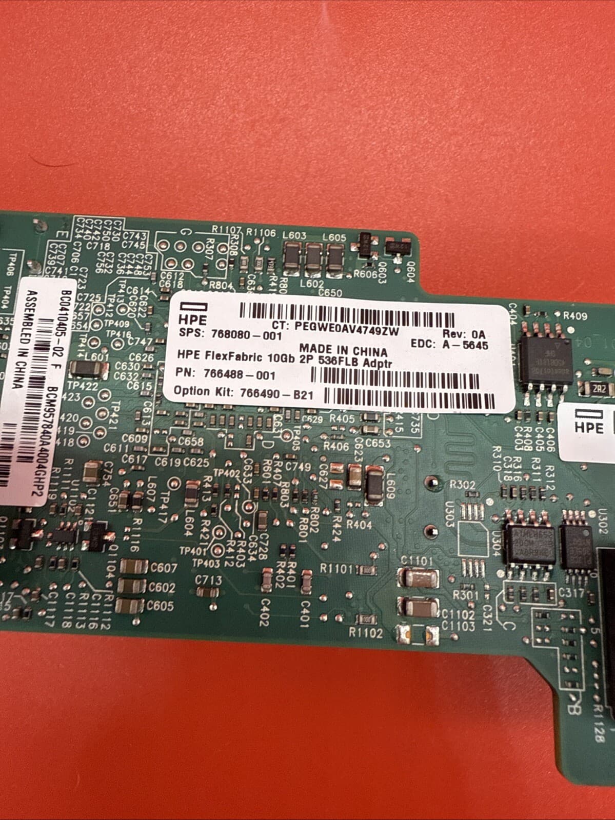 HP FlexFabric 10Gb 2P 536FLB 768080-001 766488-001 766490-B21 Adapter Wired - Image 4