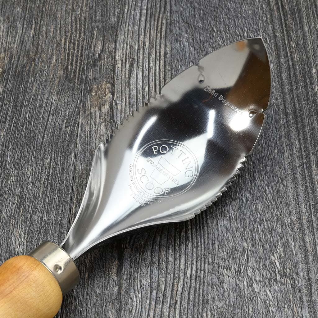 Garden Works Potting Scoop Garden Trowel Stainless Steel Wood Handle NEW - Image 4