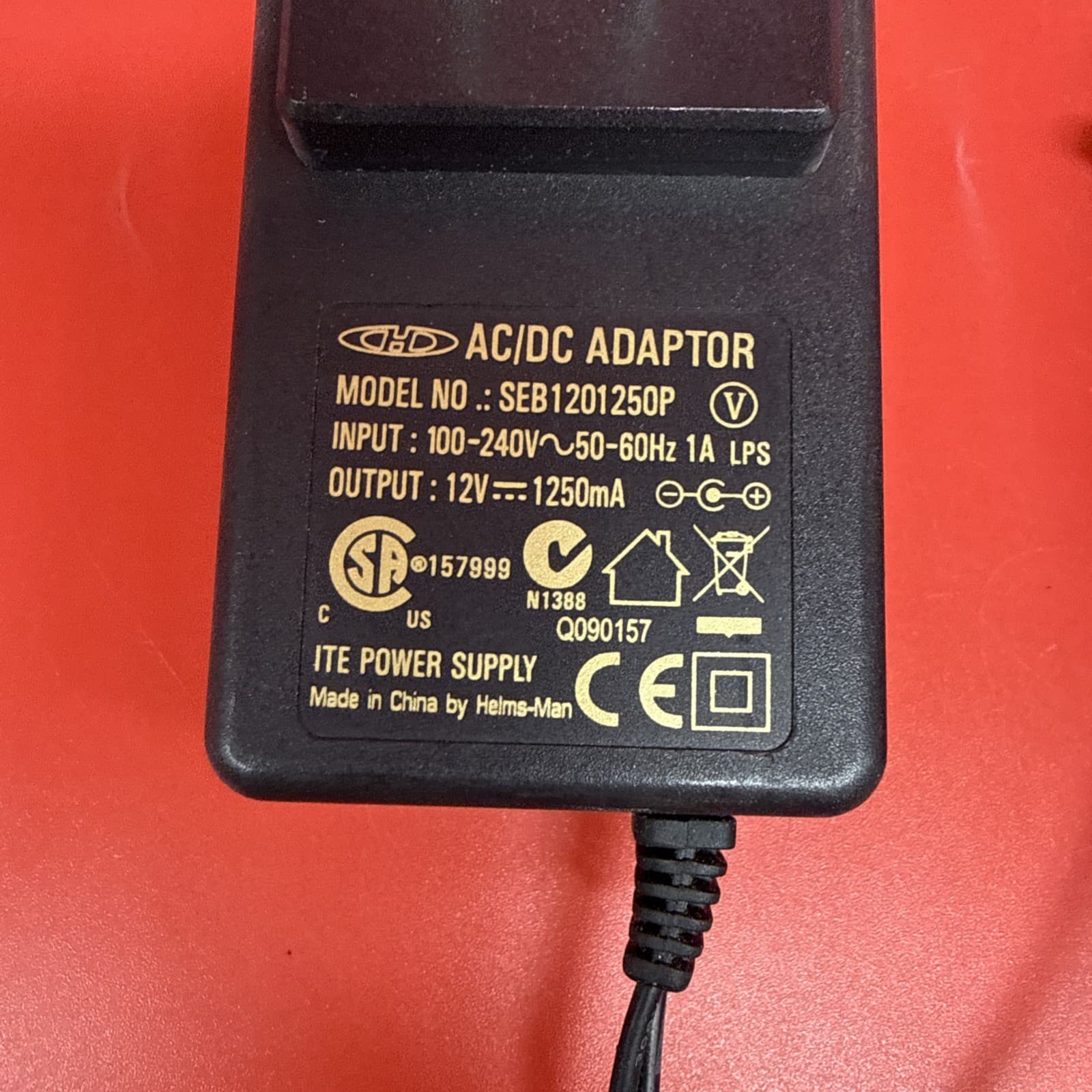ITE AC/DC Adaptor SEB1201250P 12V Power Supply - Image 2