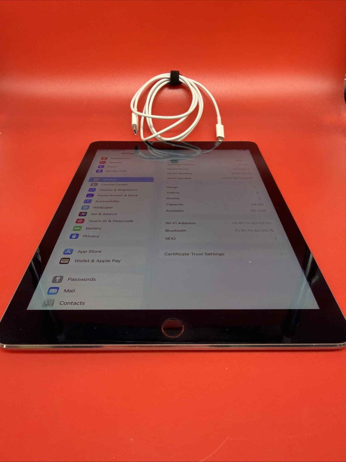 Apple iPad Air 2 64Gb A1566 MGKL2LL/A Excellent Condition Tested - Image 4