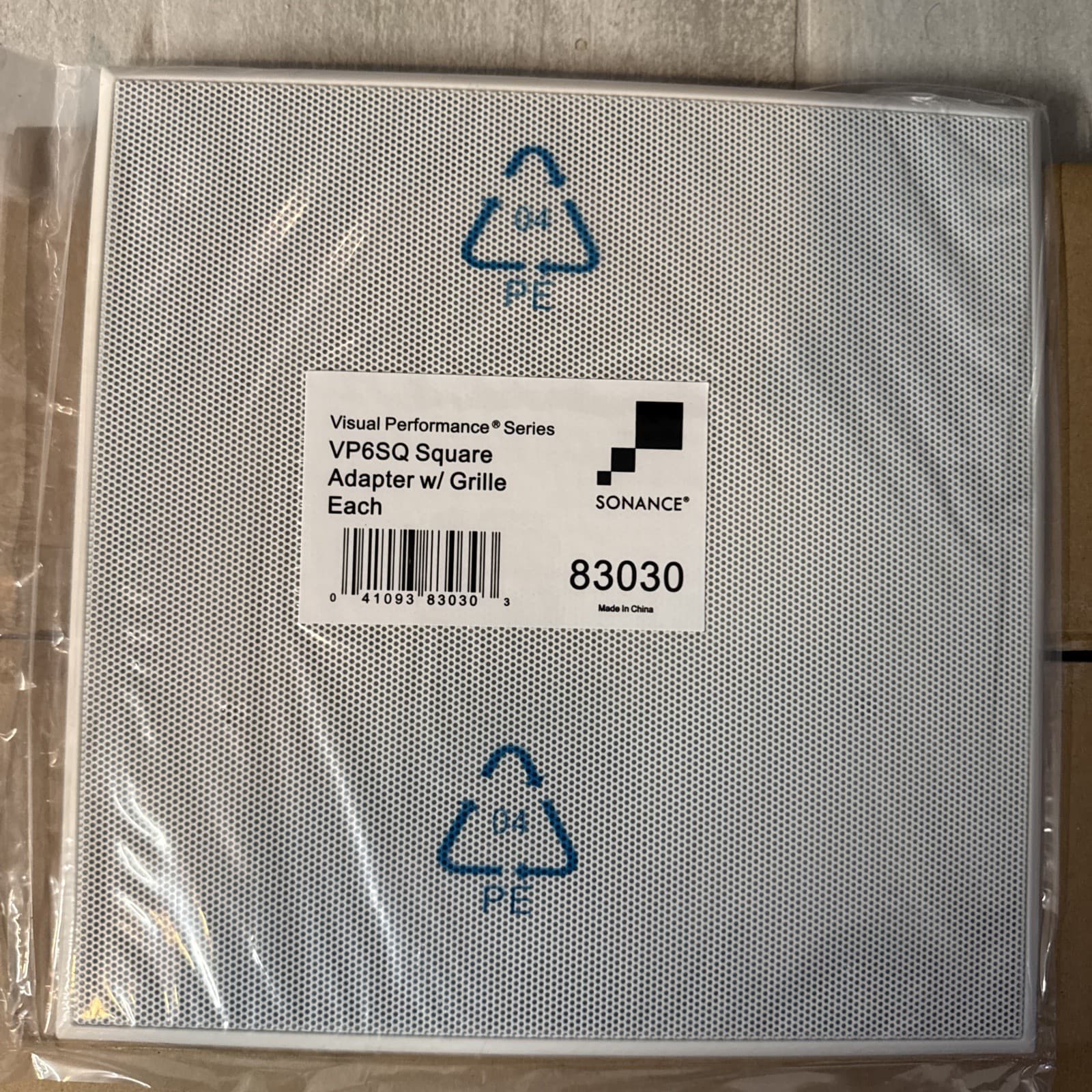Sonance - VP6SQ Square Adapter & Grille Single Paintable White NEW!! 6.5" - Image 2