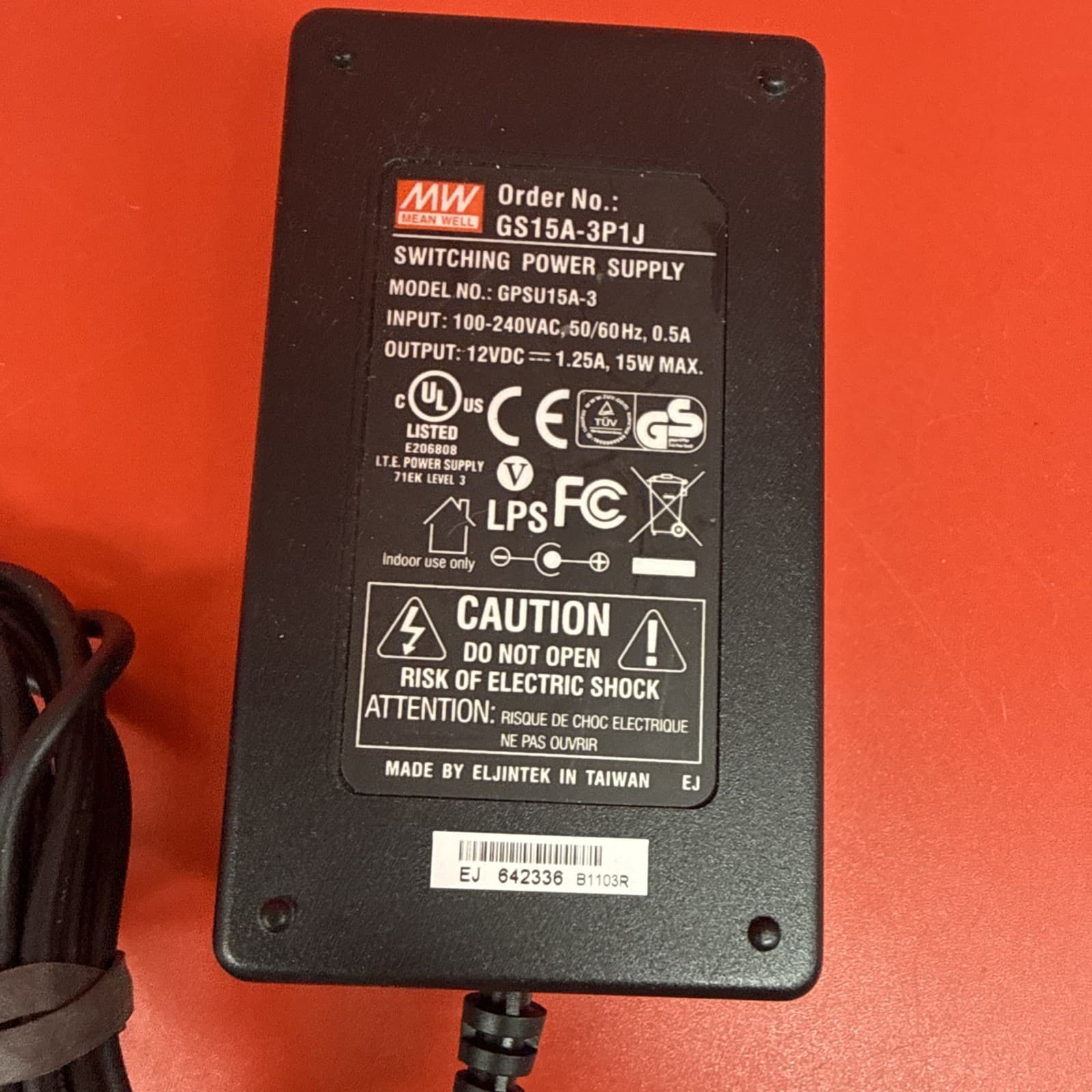 Mean Well GS15A-3P1J Switching Power Supply GPSU15A-3 15w - Image 2