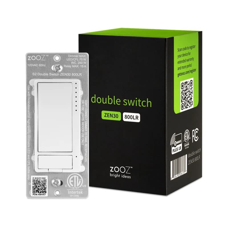 Zooz 800 Z-Wave Double Switch Smart Switch Smart Home Home Assistant Compatible