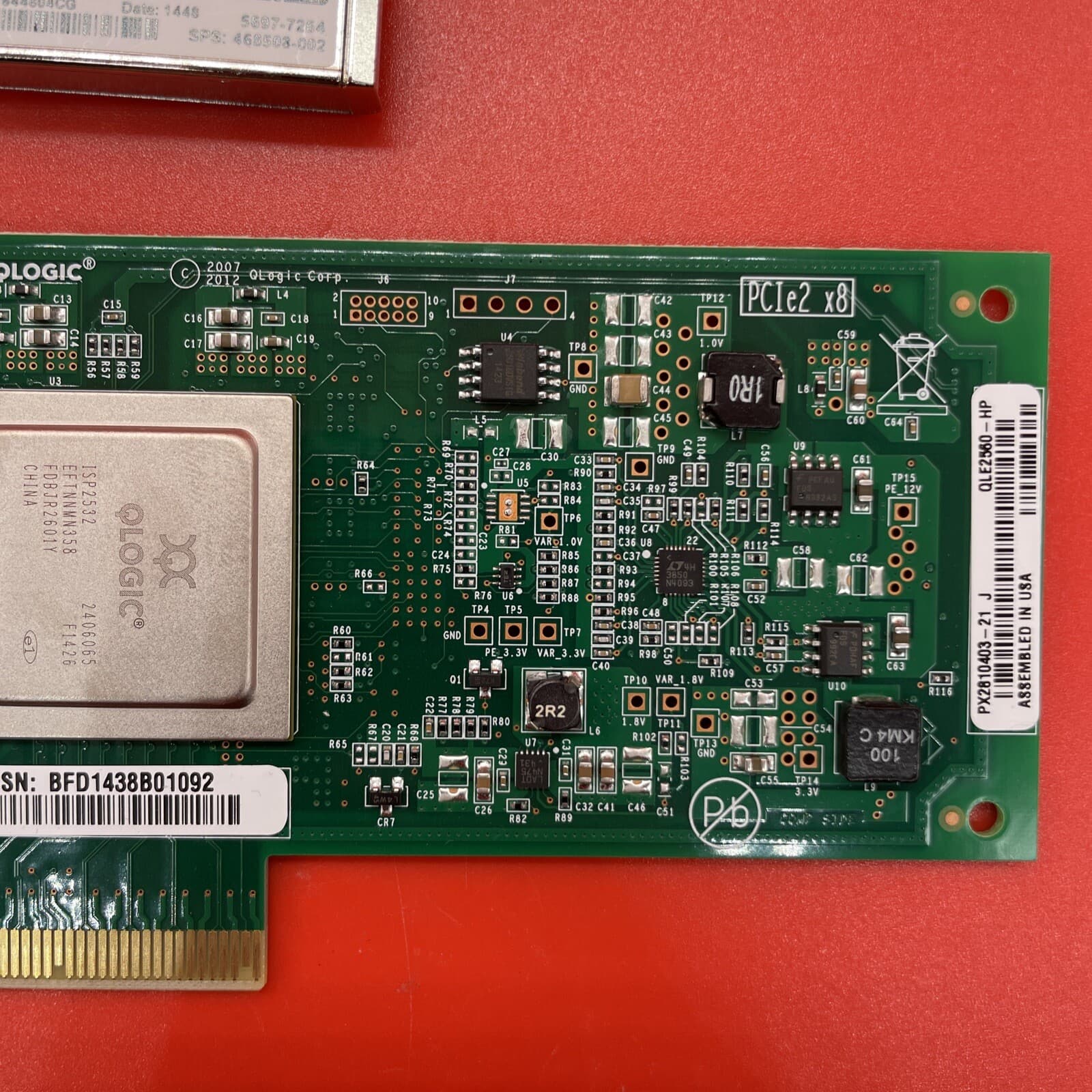 HP 81Q 1P 8G FC Host Bus Adapter AK344A 489190-001 584776-001 +SFP - Image 3