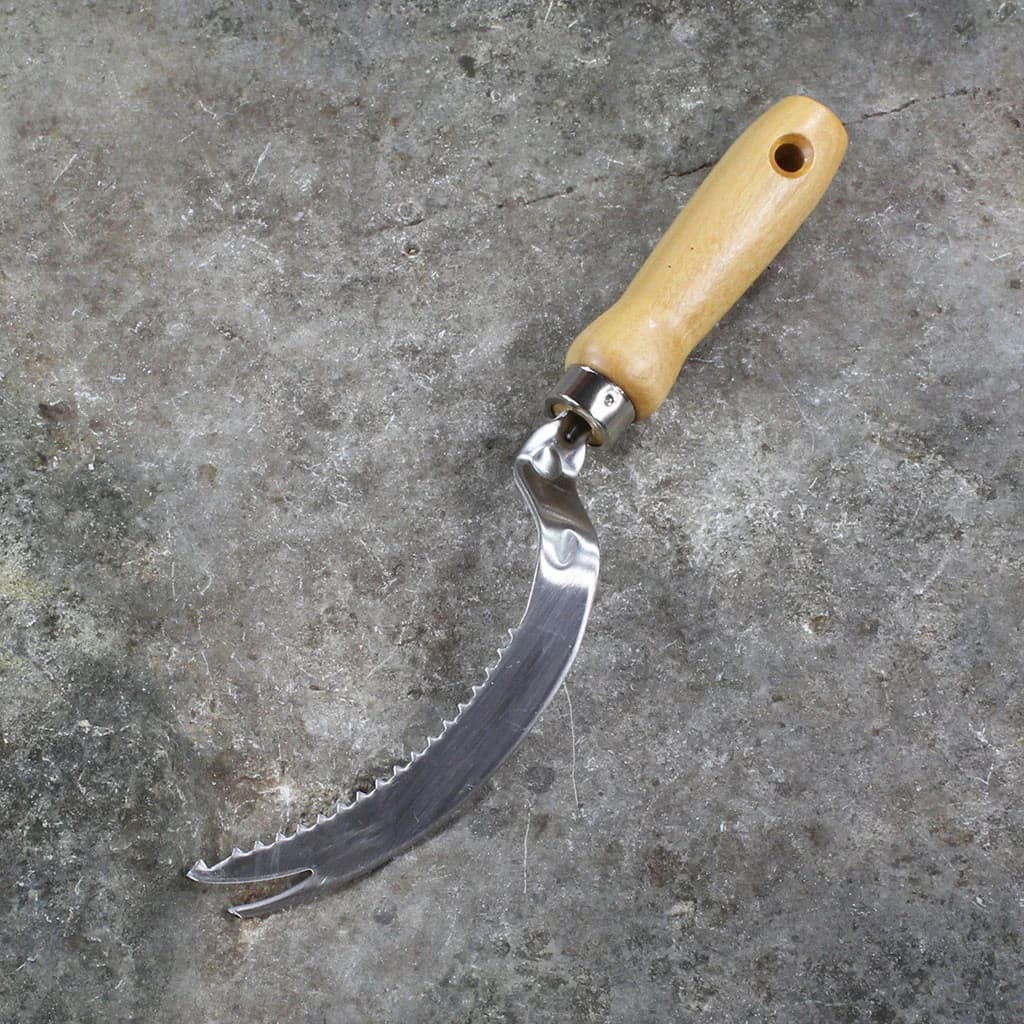 Garden Works Angle Hand Weeder Stainless Steel Wood Handle Right-Handed NEW - Image 4