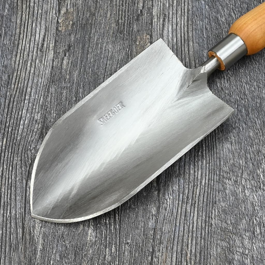 Sneeboer Half Round Transplanting Trowel - Bulb Handle Stainless Steel Dutch NEW - Image 4