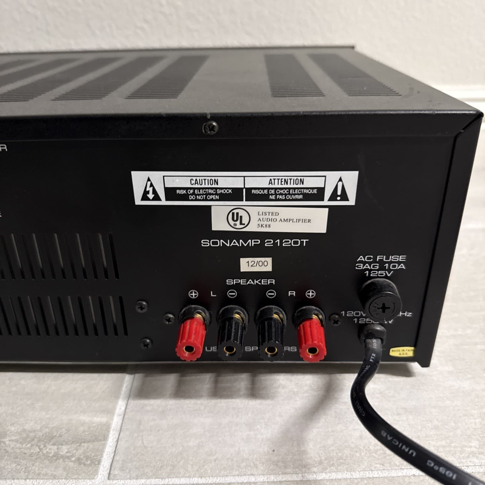 Sonance SONAMP 2120T Power Amplifier Tested Black Stereo L/R RCA 120 W - Image 9