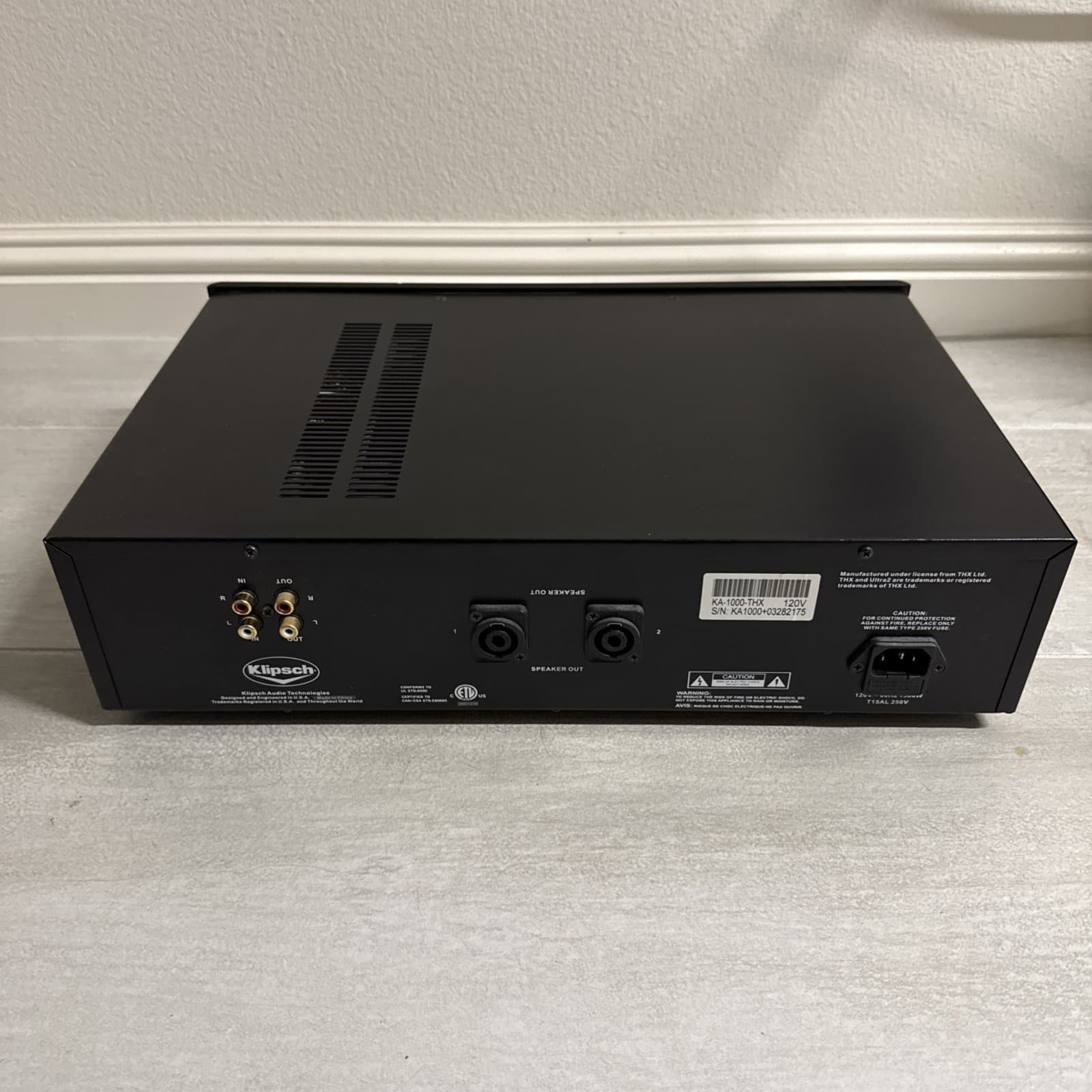 Klipsch KA-1000 THX 2-Ch x 500 Watt Subwoofer Amplifier Buzzing Sound Black - Image 5