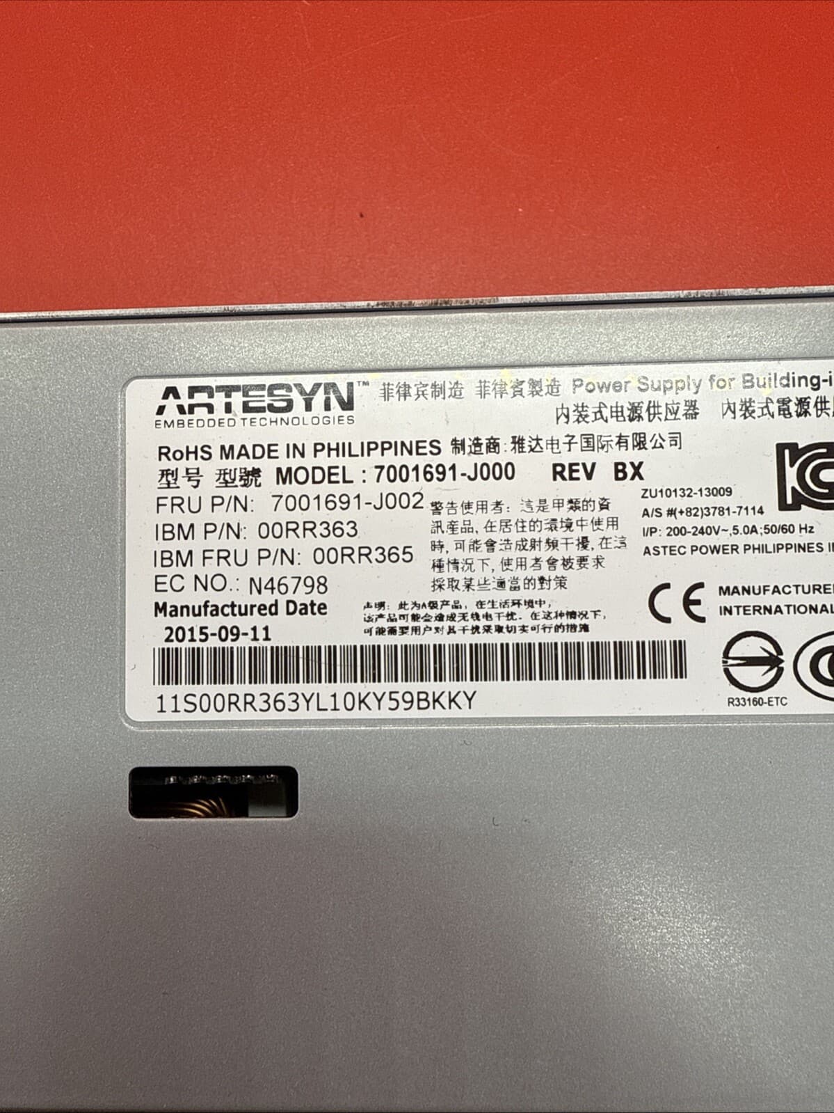 IBM 00RR363 00RR365 7001691-J002 Power8 Power Supply For IBM - Image 4