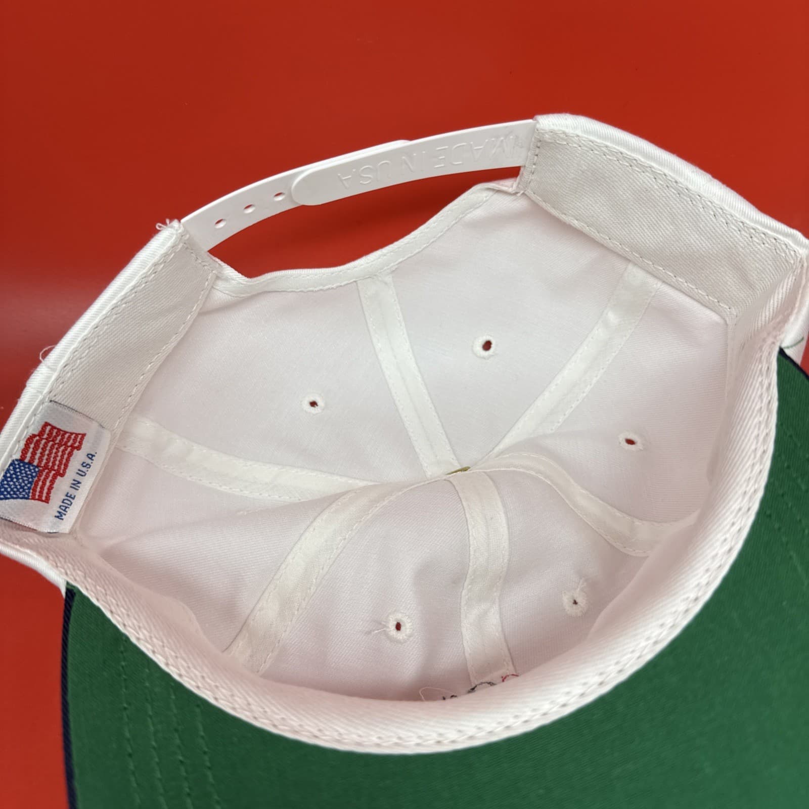 USGA Member SnapBack Hat White Navy Gold USA Golf USA Vintage 80s Snap-Back Men - Image 9